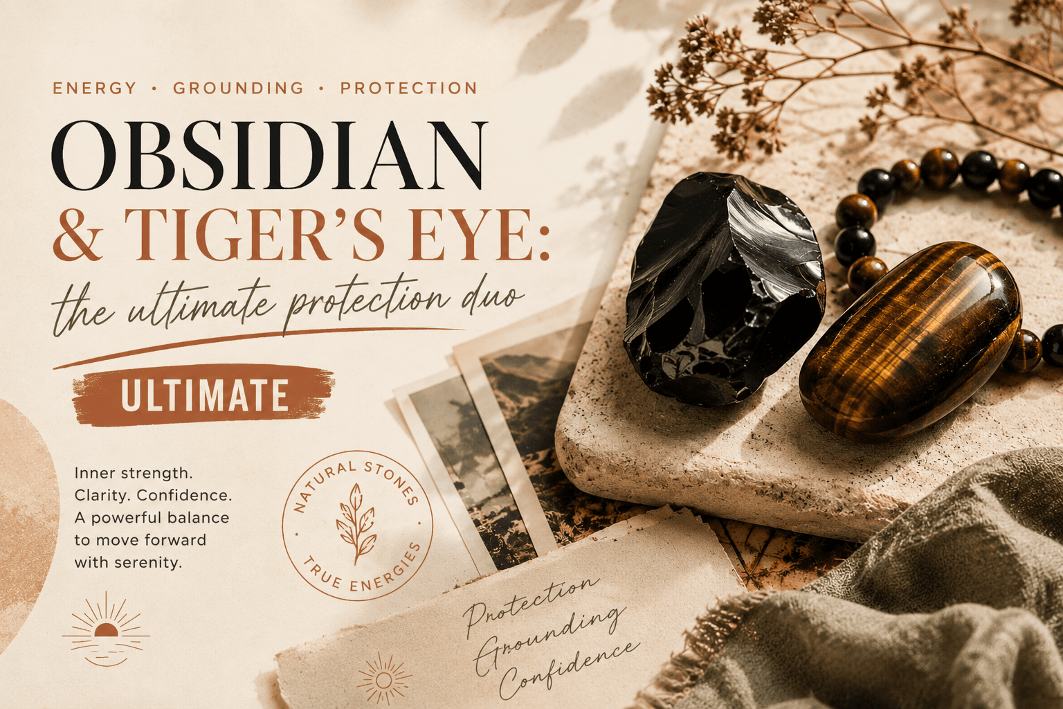 Obsidian & Tiger's Eye: The Ultimate Protection Duo Obsidian and tiger's eye: the protection duo combined in a bracelet