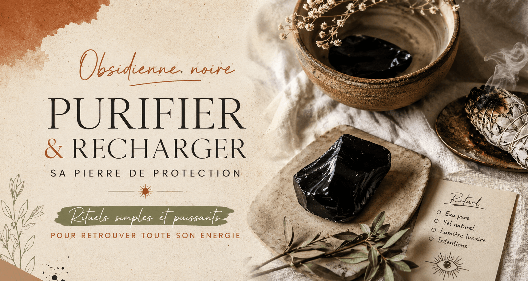 Cómo Purificar y Energizar tu Obsidiana Purificar y luego recargar: un pequeño ritual muy suave