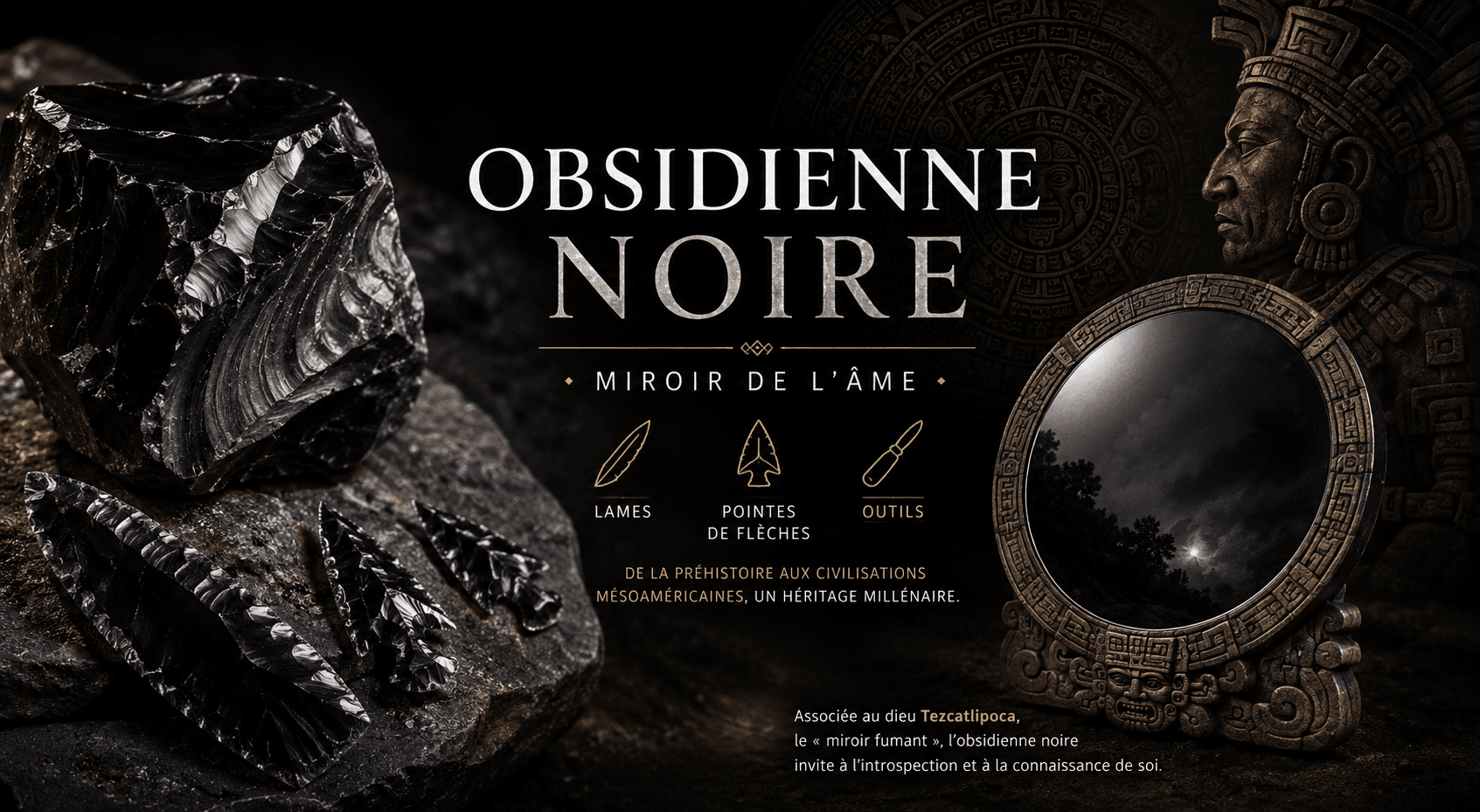 Pierre Obsidienne : le Guide Complet Polie, l'obsidienne se fait miroir