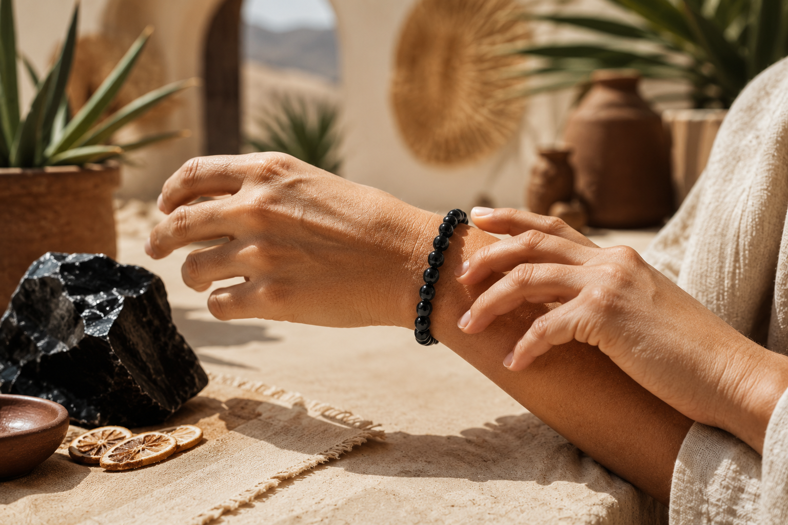 En qué muñeca llevar pulsera obsidiana: izquierda para recibir, derecha para proteger