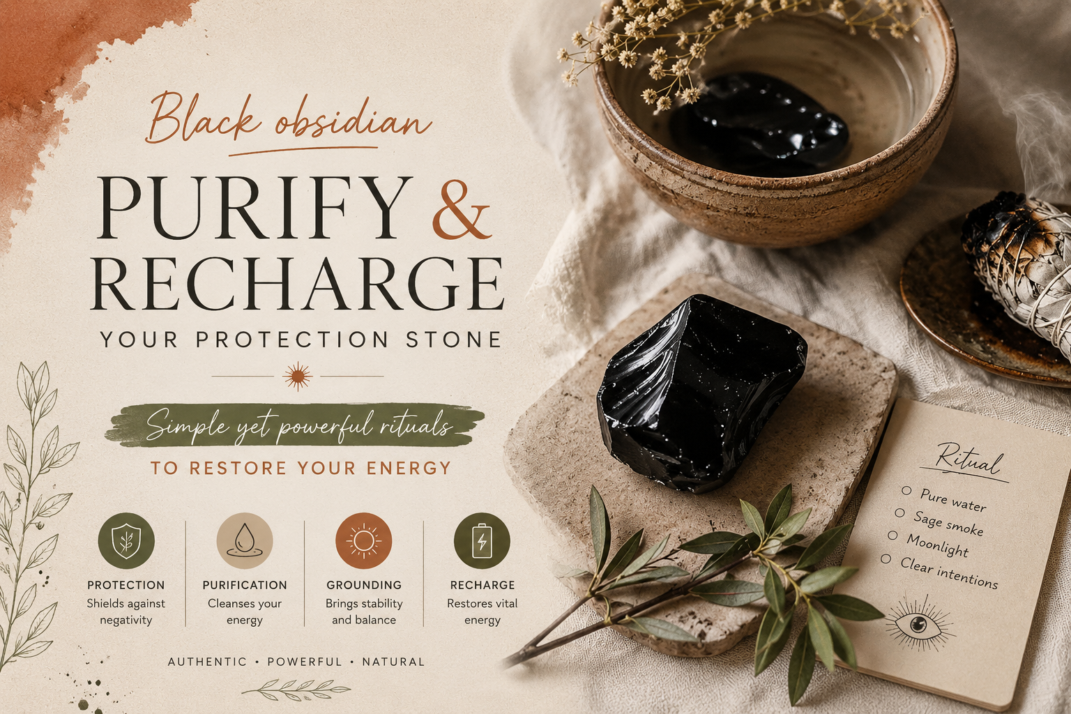 Cleanse then charge: a simple ritual, gently done