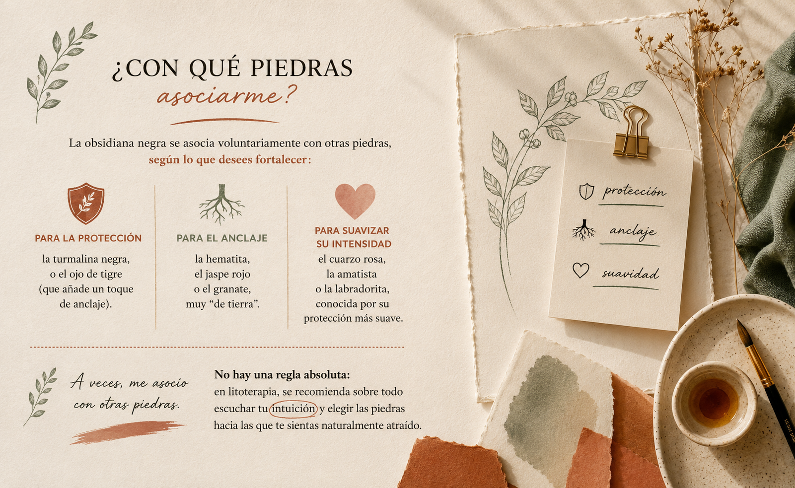 A veces se asocia con otras piedras