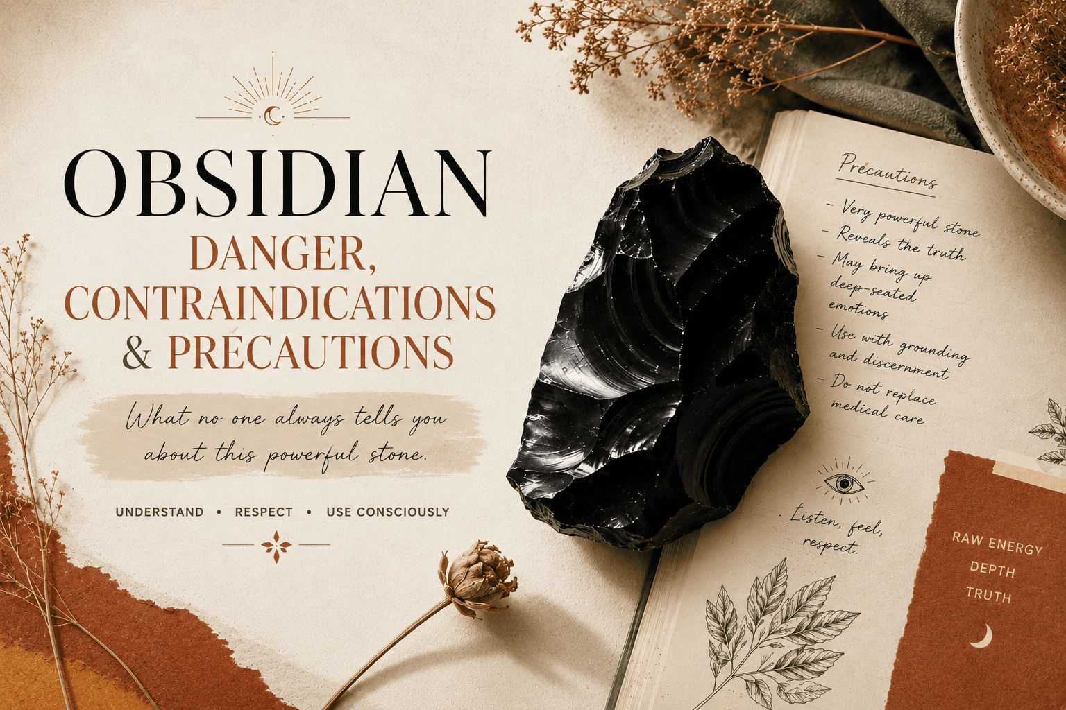 Black obsidian: separating the real precautions from the myths