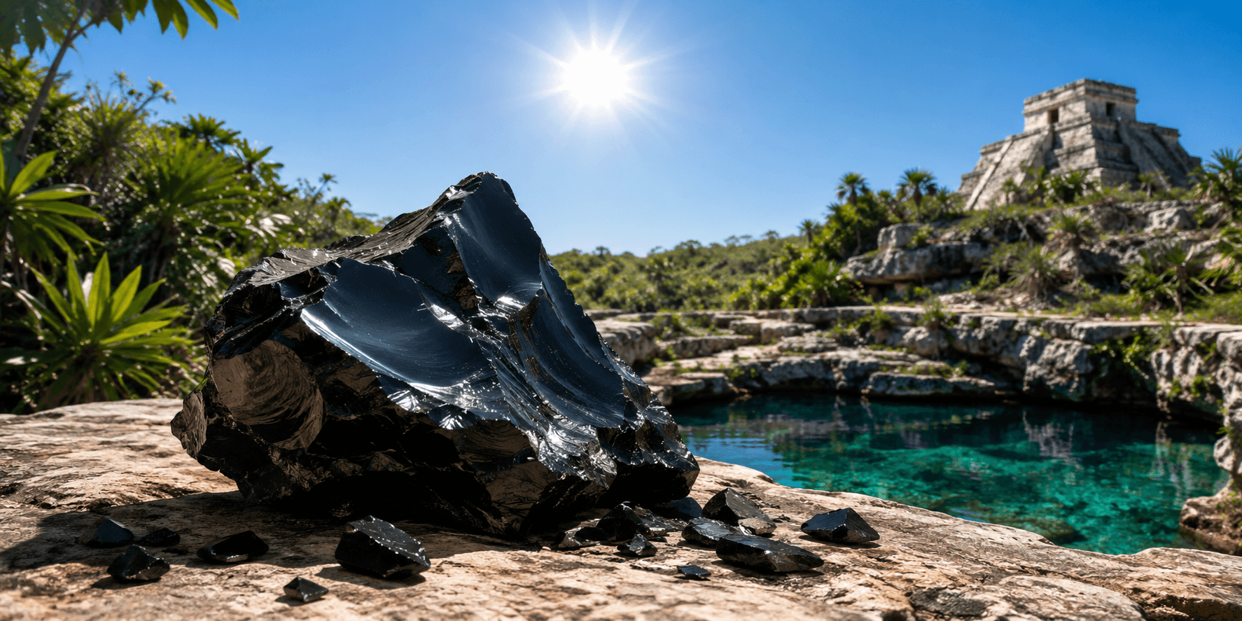 Soft cloth and warm water clean obsidian gently
