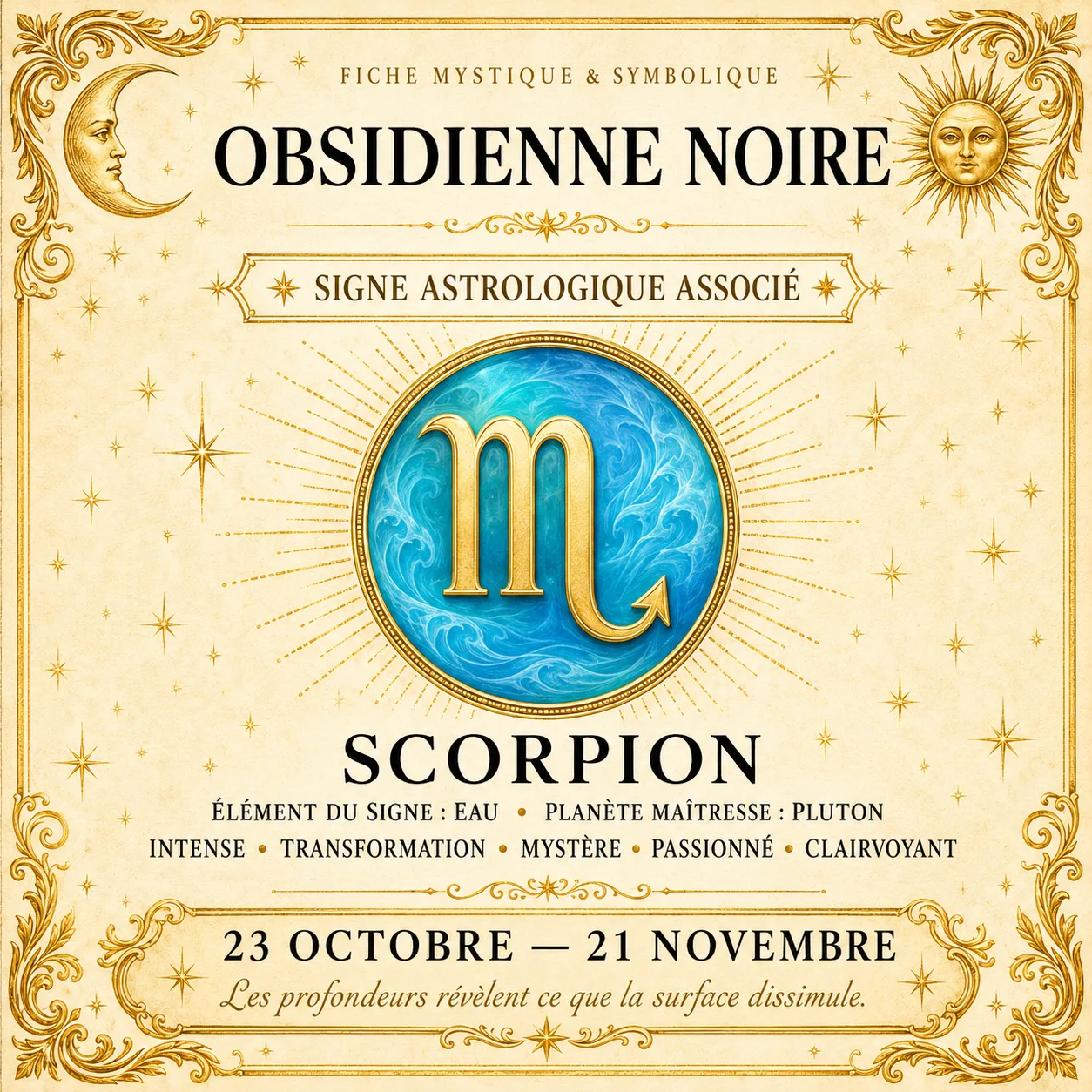 Zodiac sign associated with black obsidian