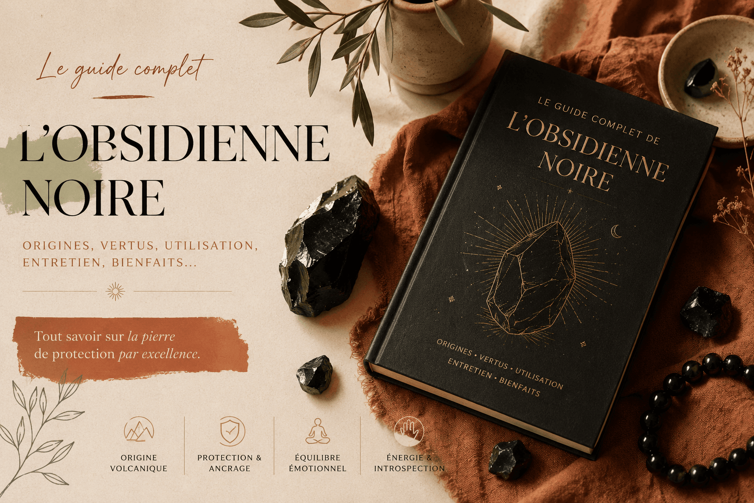 Pierre Obsidienne : le Guide Complet L'obsidienne, un verre né du feu des volcans