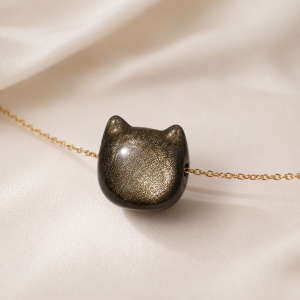 Gold Sheen Obsidian Pendant