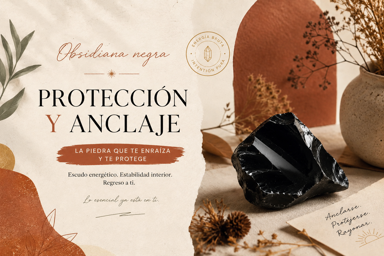 La obsidiana negra, considerada piedra de protección