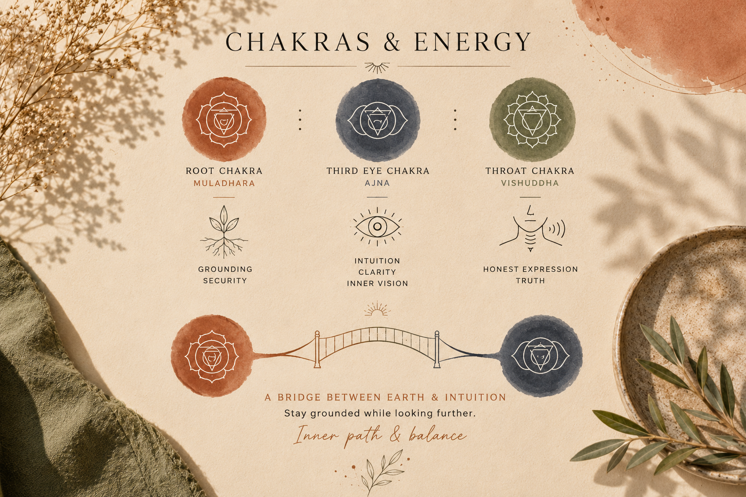 Rainbow obsidian bridges the root chakra and the third eye