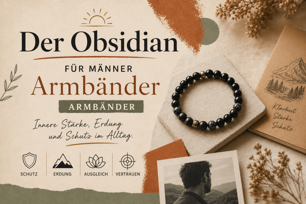Obsidian für Männer Armbänder Ringe Bedeutung