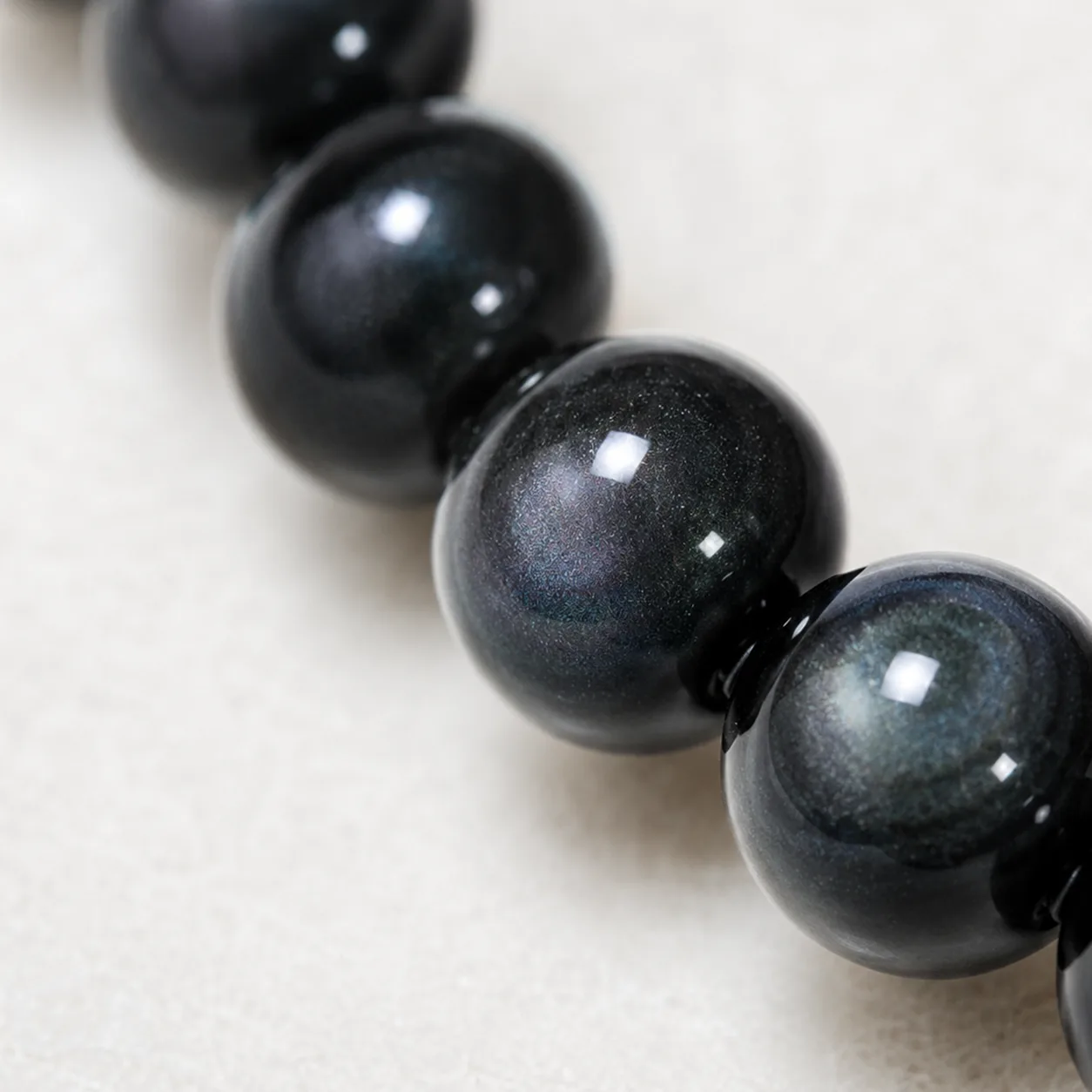 Pulsera de obsidiana ojo celeste Pulsera de obsidiana ojo celeste