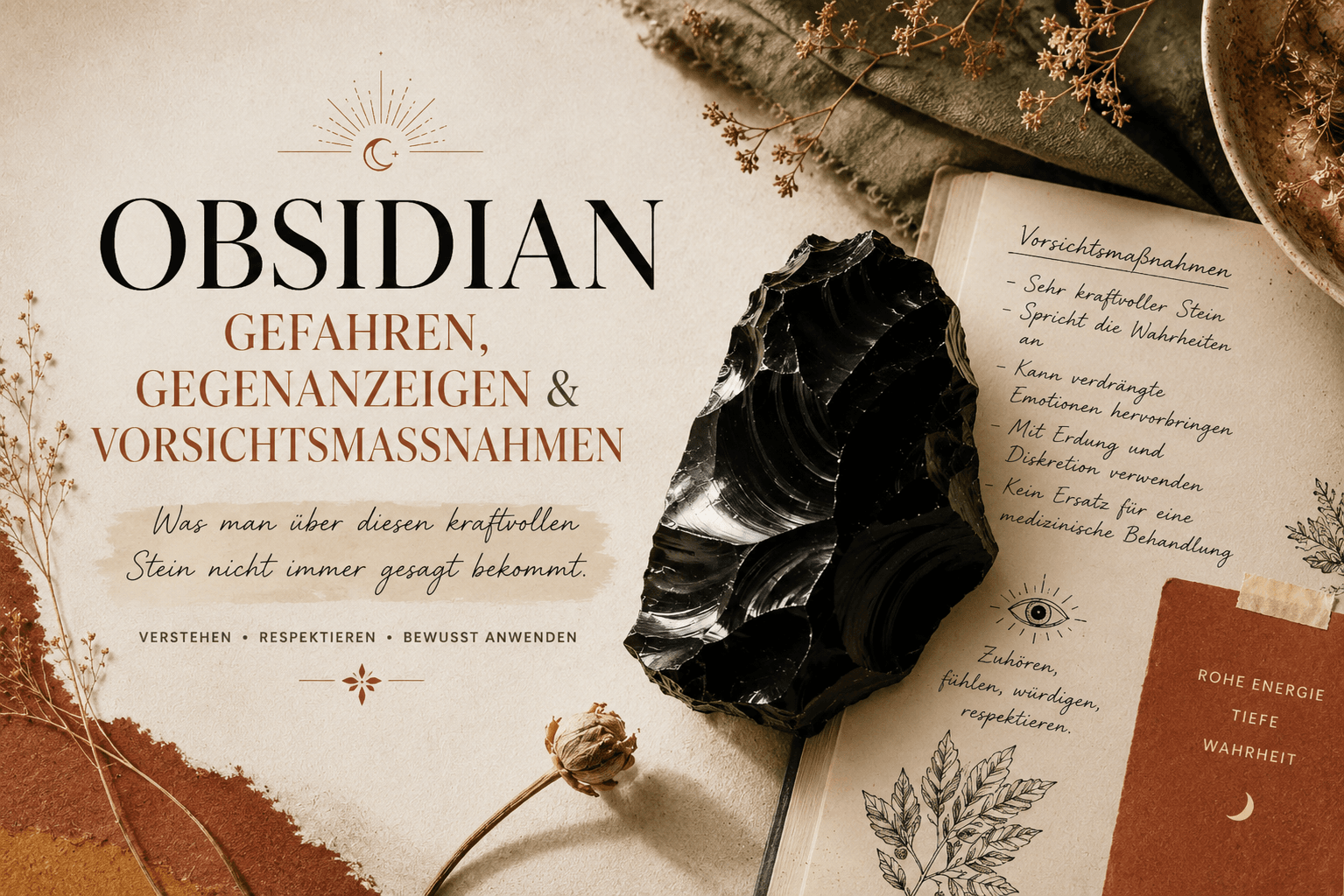 Schwarzer Obsidian: ein klarer Blick auf Gefahren und Vorsichtsmaßnahmen