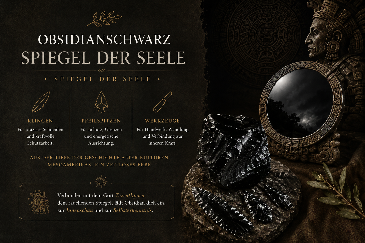 Obsidian-Stein: der ultimative Ratgeber Poliert wird der Obsidian zum Spiegel