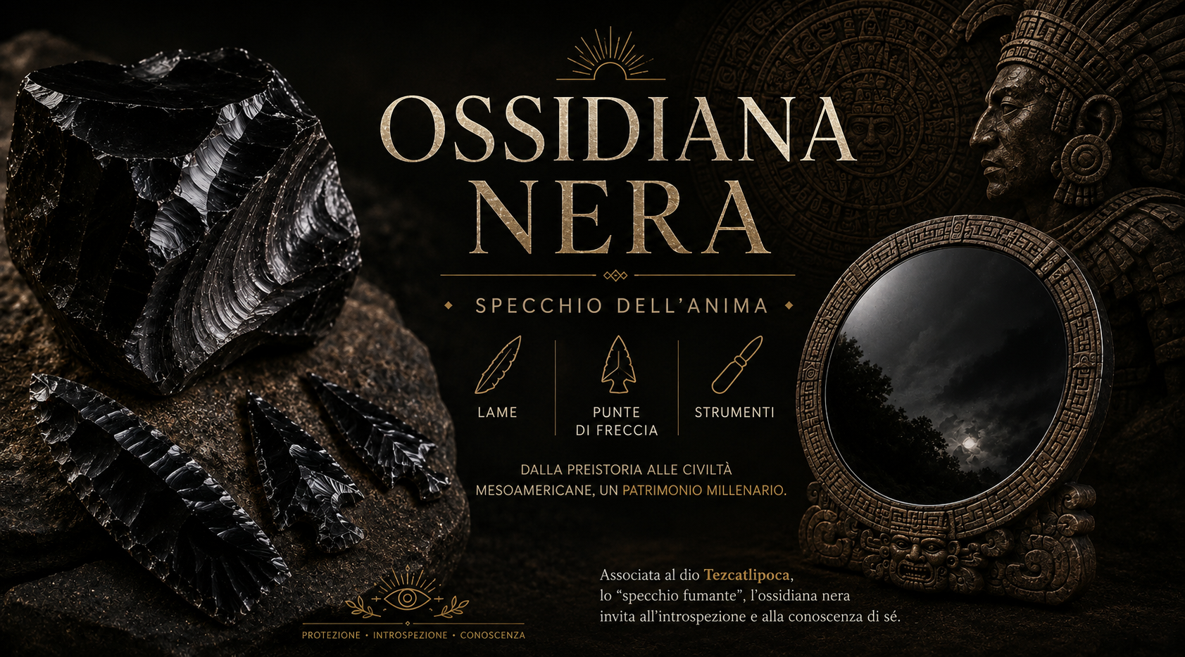 Pietra Ossidiana: la Guida Completa Levigata, l'ossidiana diventa specchio