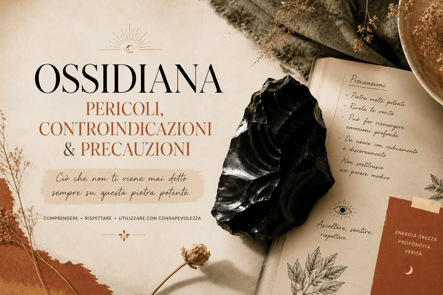 Ossidiana nera: facciamo il punto su pericoli e precauzioni