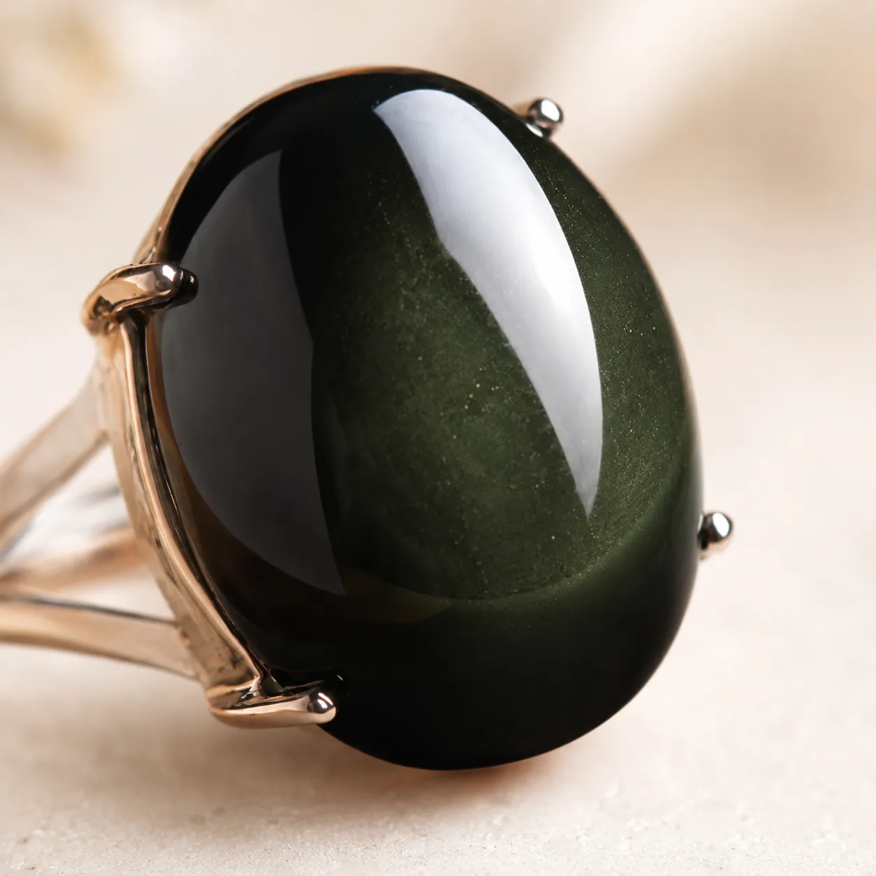 Rainbow Obsidian Ring Rainbow Obsidian Ring