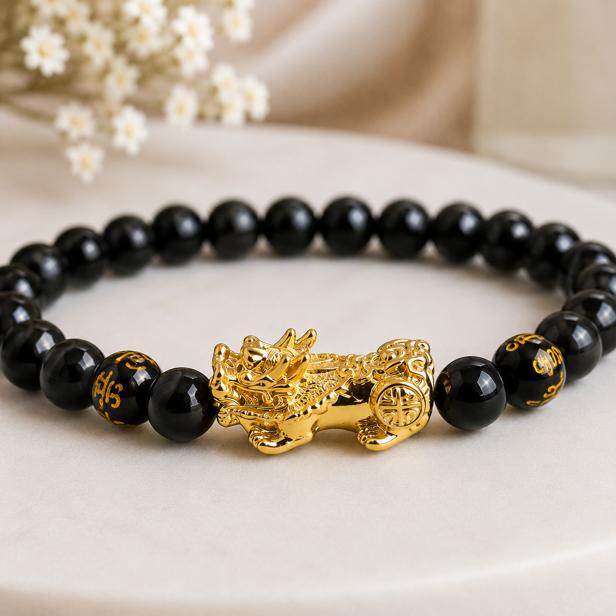 Pixiu-Obsidian-Armband Pixiu-Obsidian-Armband