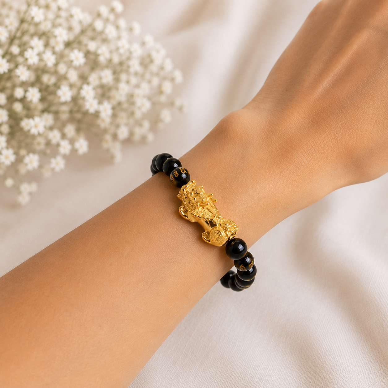 Pixiu-Obsidian-Armband Pixiu-Obsidian-Armband