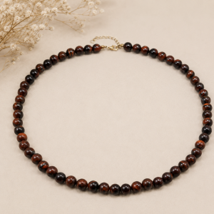 Collier Obsidienne Acajou