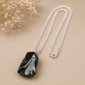 Collier Obsidienne Brute