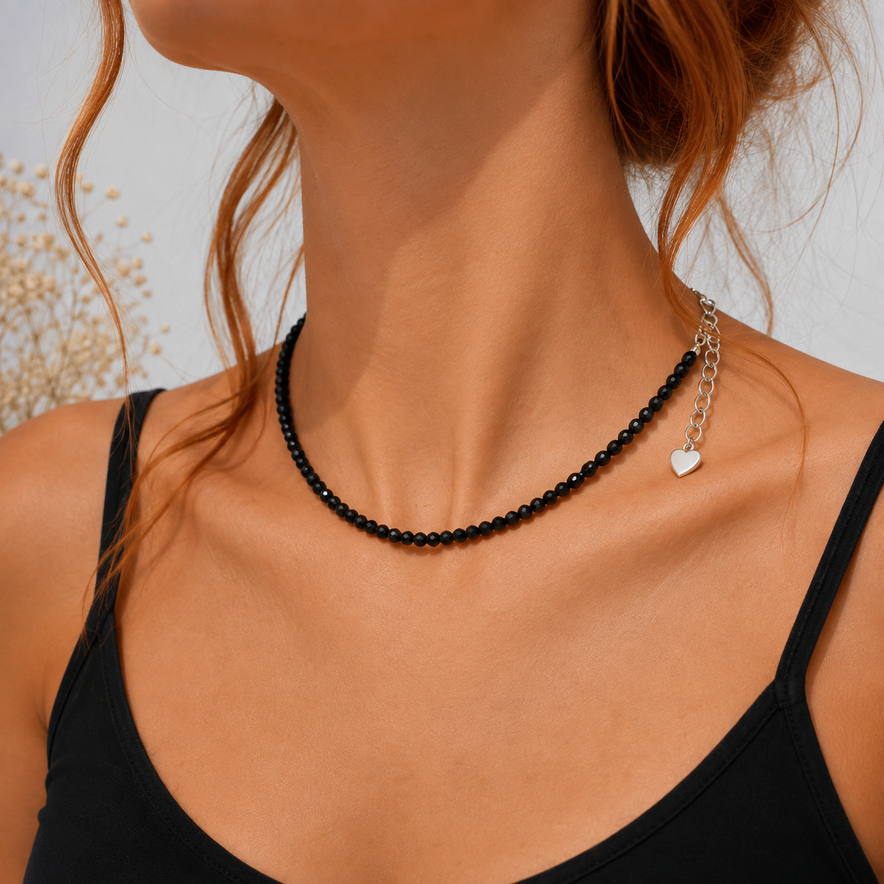 Collier Obsidienne Noire Femme Collier Obsidienne Femme Cou