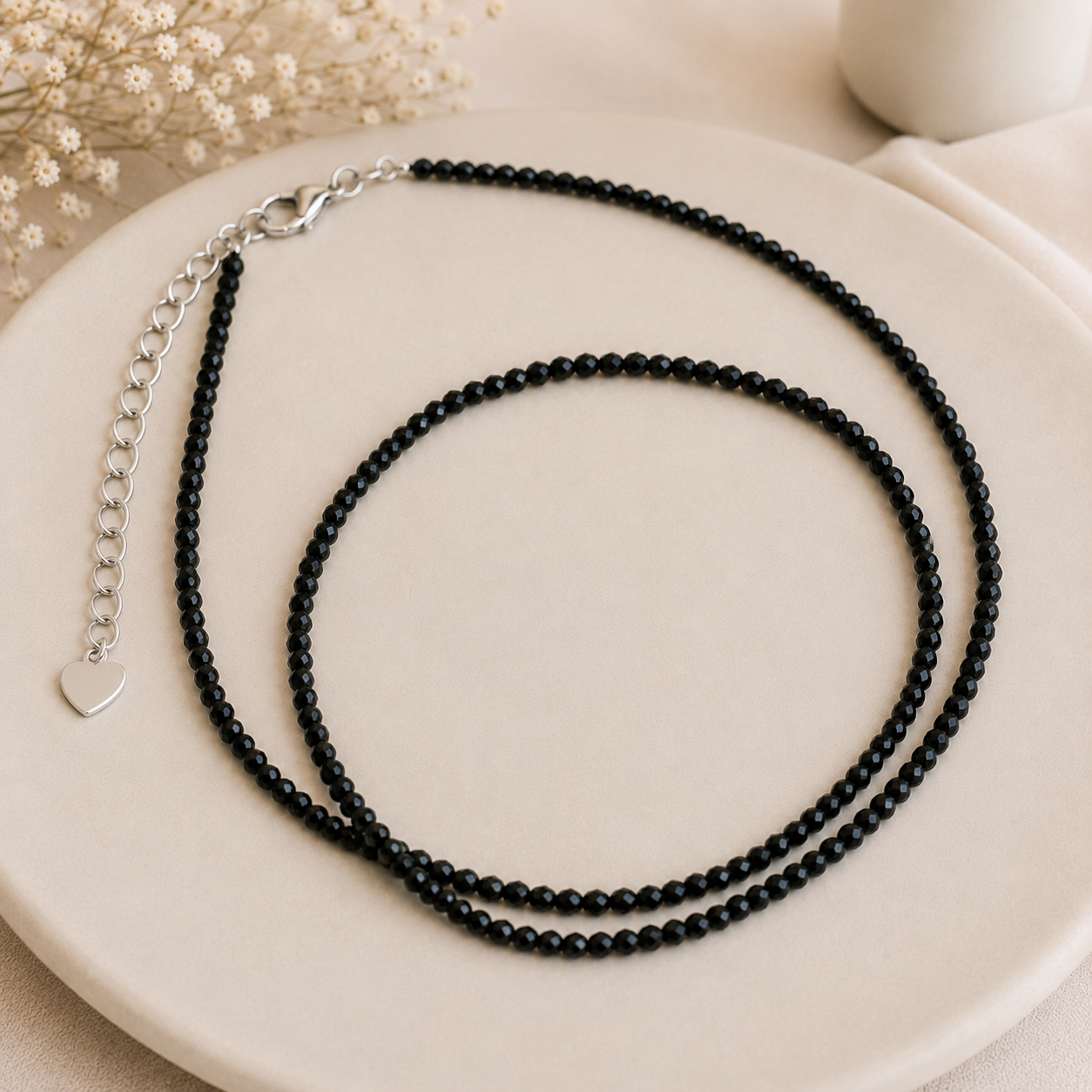 Collier Obsidienne Noire Femme Collier Obsidienne Femme