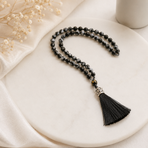 Collier Obsidienne Flocon de Neige