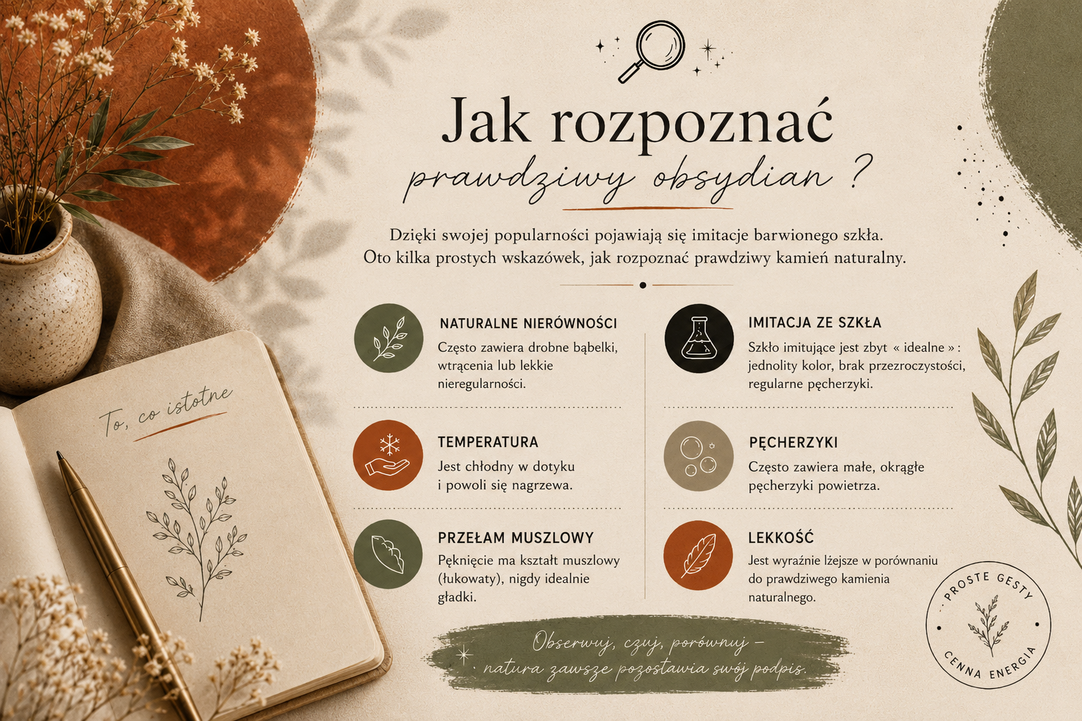 Drobne nieregularności zdradzają naturalny kamień