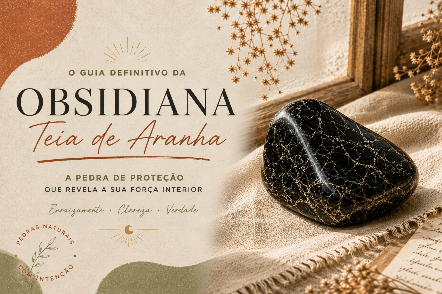 Obsidiana teia de aranha percorrida por uma rede de veios claros