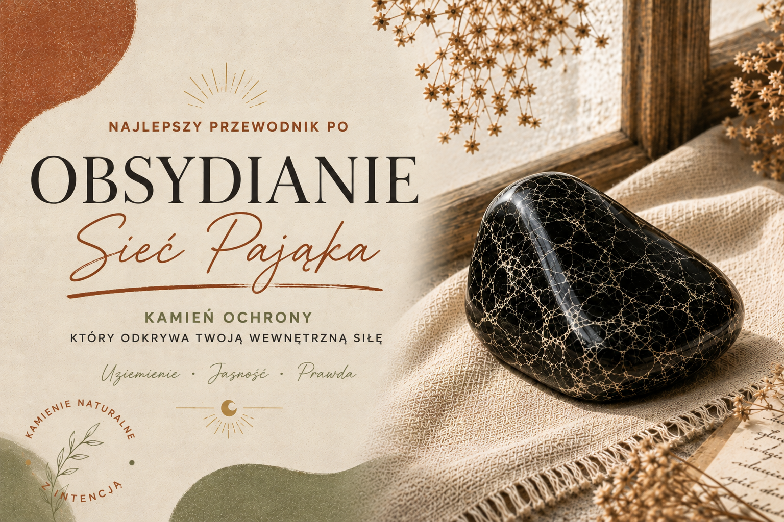 Obsydian pajęcza sieć i jego siatka żyłek Obsydian pajęcza sieć pokryty siecią jasnych żyłek