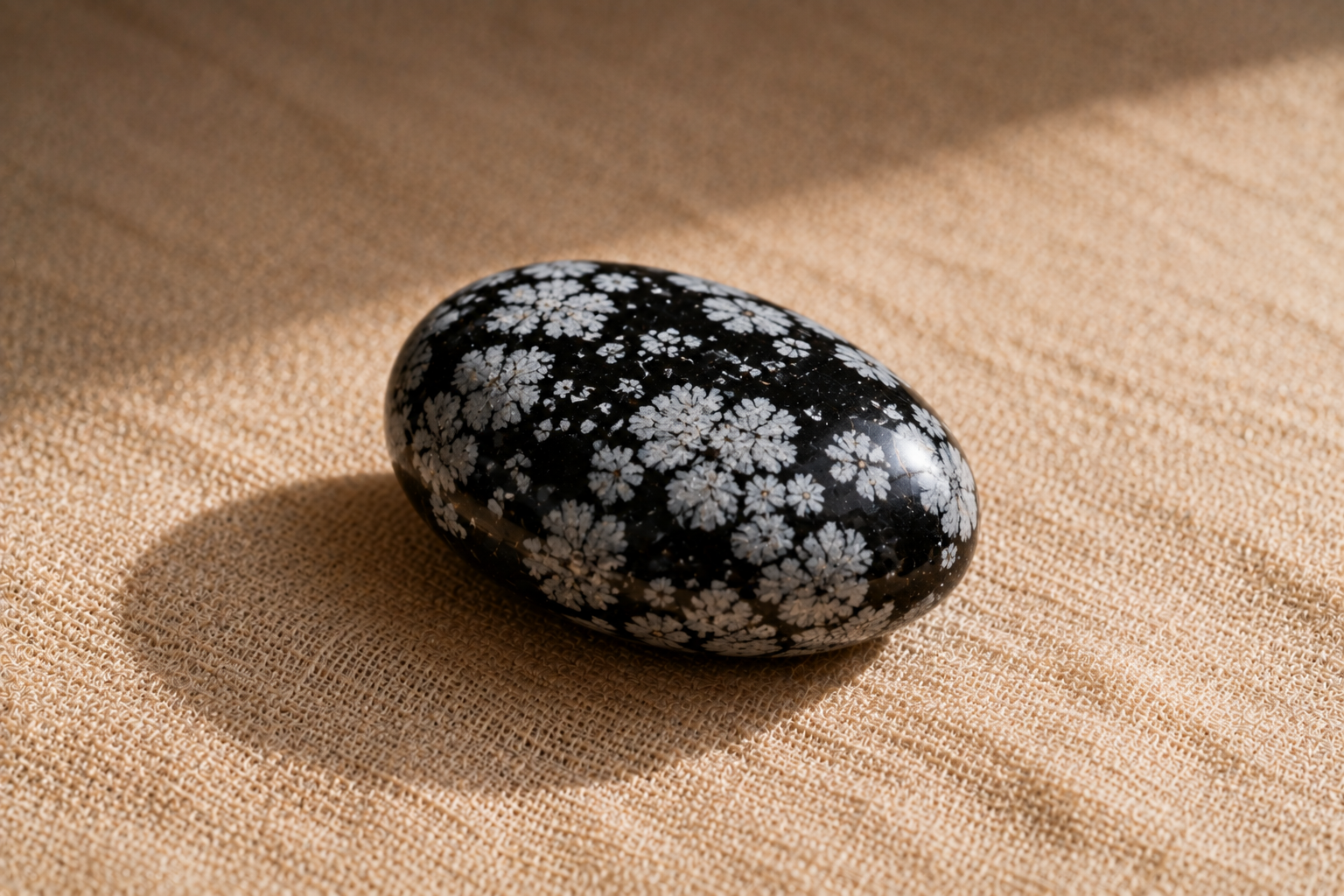 Obsidienne et chakras : le guide complet Obsidienne flocon de neige mouchetée de blanc associée au chakra du cœur