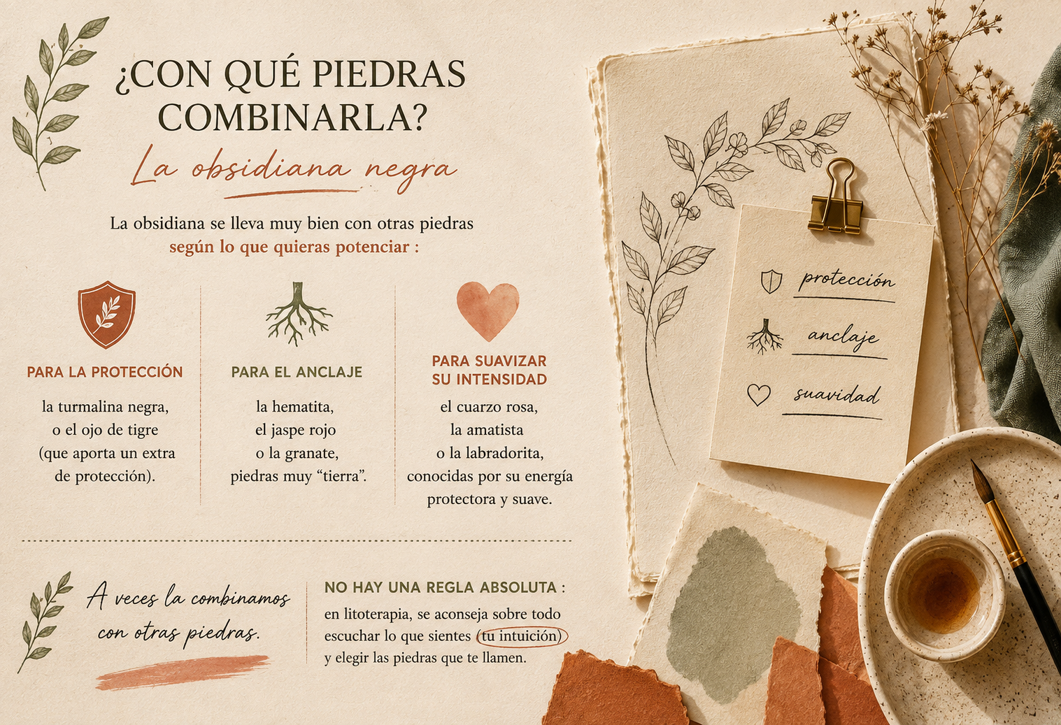 A veces se combina con otras piedras