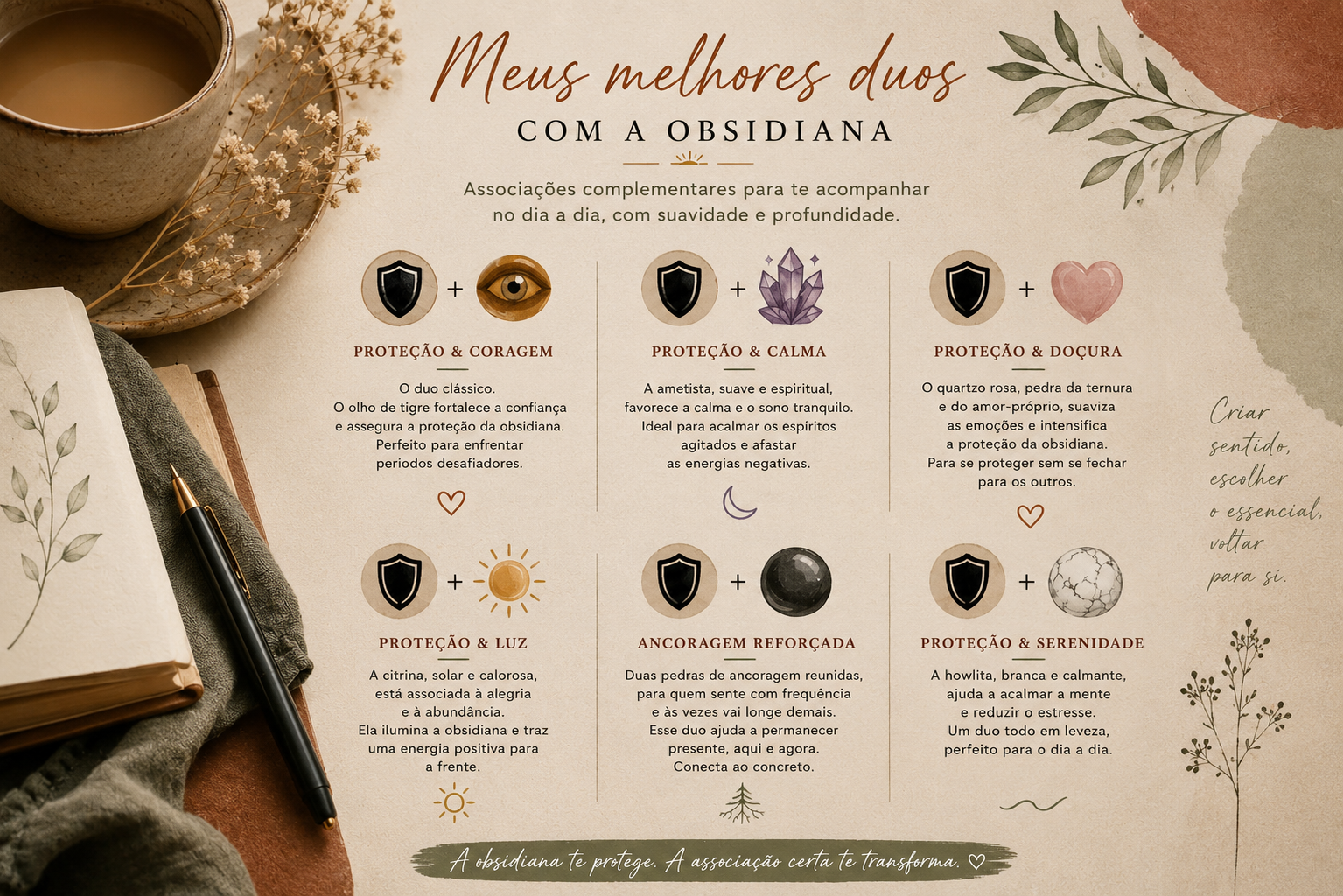 Combinações da obsidiana: as duplas mais bonitas Pulseira combinando contas de obsidiana negra e olho de tigre