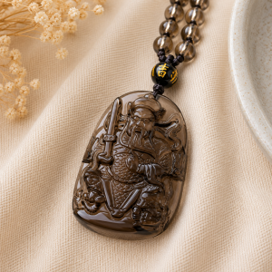 pendentif obsidienne Fumée